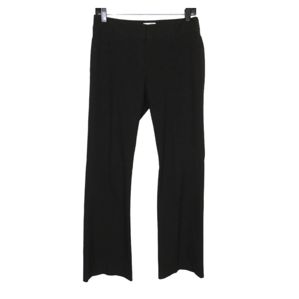Halogen Women's Quinn Fit Black Mid Rise Boot Cut Dress Pants Size 2
